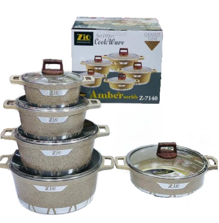 سرویس قابلمه گرانیت زیو Zio طرح آمبر مدل Z-7140